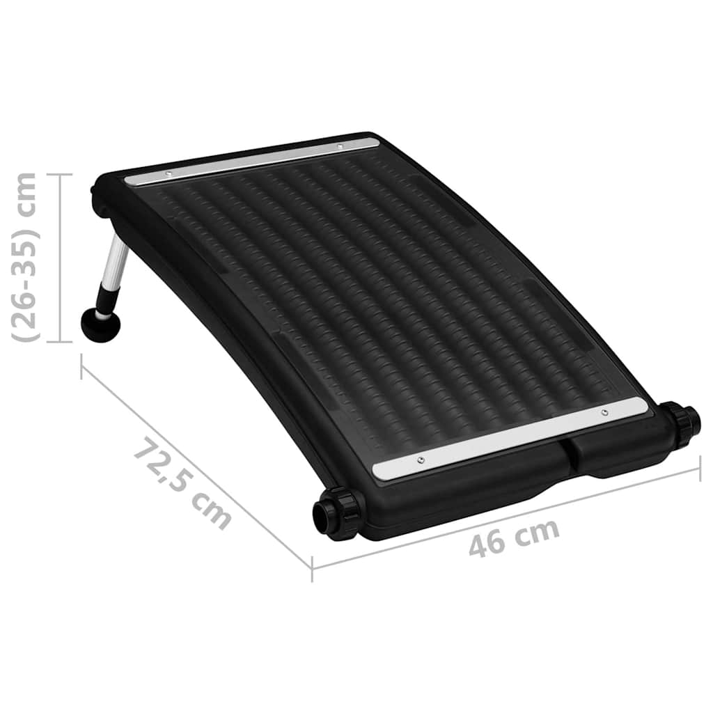 Solar Pool Heating Panel | Set of 3 | Black | HDPE, PC, aluminium