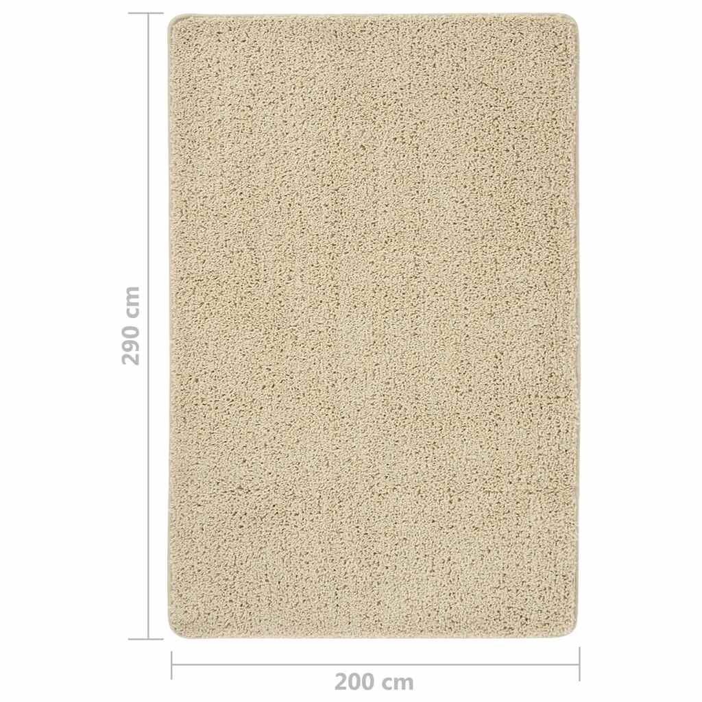 Rug | Cream | 100% Polypropylene | 200x290 cm | Area Rug | Rectangular