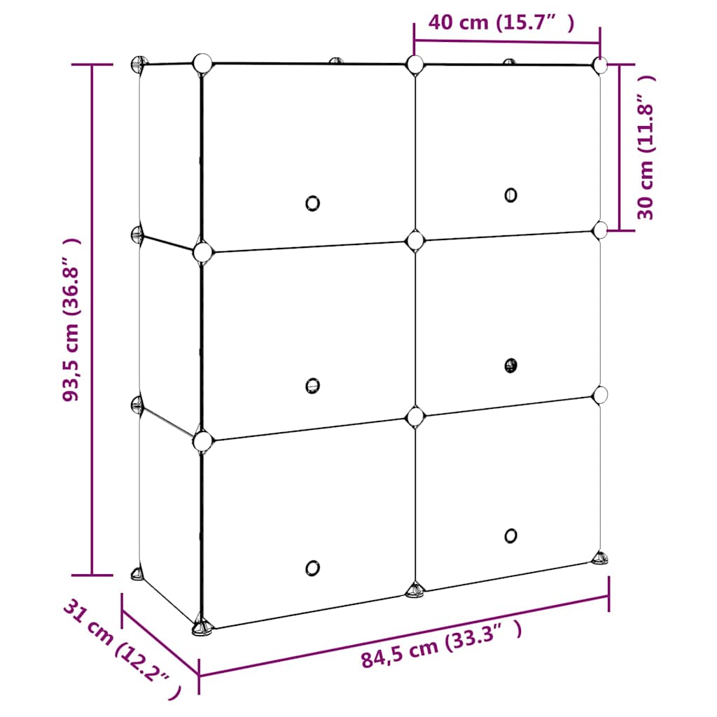 Shoe Rack | Black | PP (Polypropylene), steel | Medium | Modular