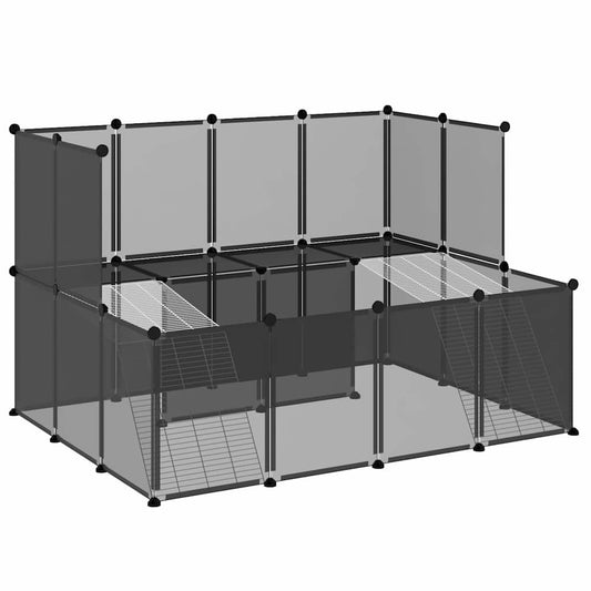 Animal Cage | Black | PP plastic, Steel | 143 x 107 x 93 cm | Collapsible