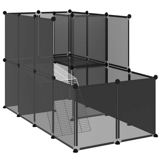 Animal Cage | Black | Polypropylene (PP), Steel | Medium | Foldable