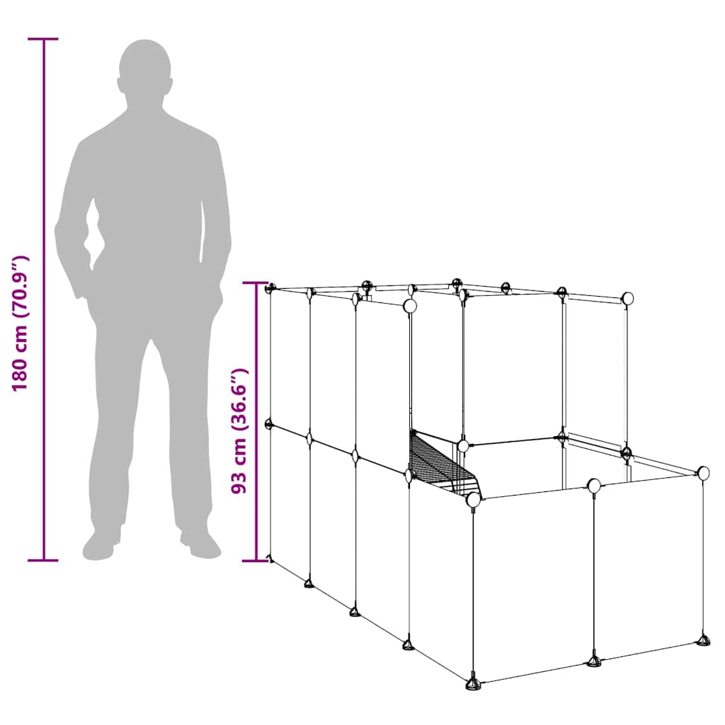 Animal Cage | Transparent | PP (Polypropylene), steel | Medium