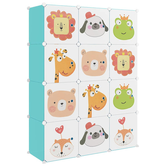 Storage Cabinet | Green | Polypropylene (PP) and Steel | Large 12-cube