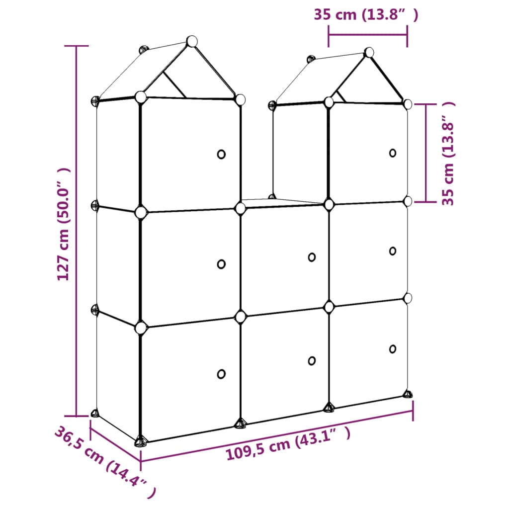 Storage Cabinet | Blue | PP (Polypropylene), Steel | Medium | Stackable