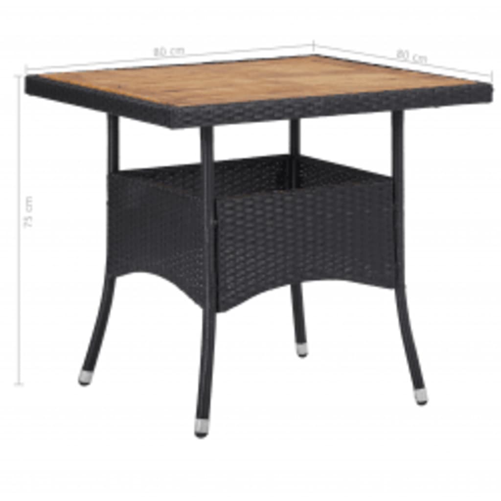 Garden Dining Set | Black, Cream White