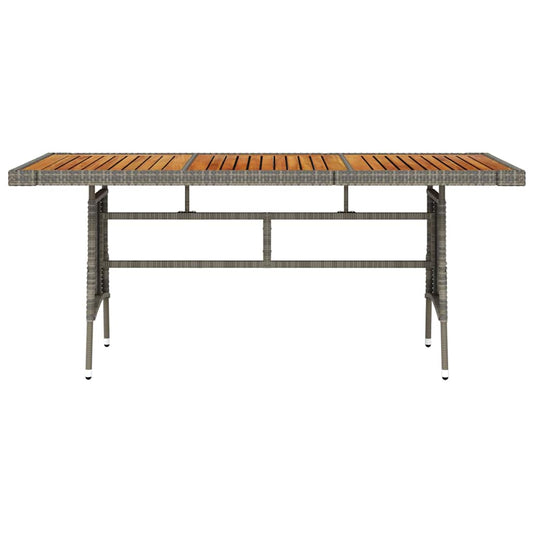 Garden Table | Grey | Solid acacia wood | 160 cm x 70 cm x 72 cm