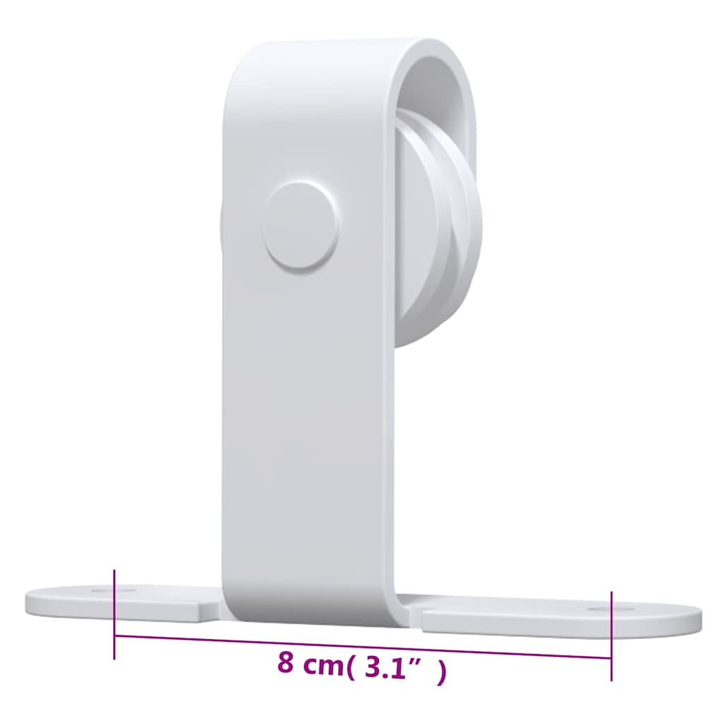Mini Sliding Cabinet Door Kit Carbon Steel White 122 cm