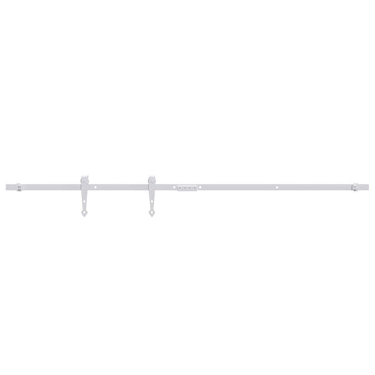 Mini Sliding Cabinet Door Kit Carbon Steel White 152 cm