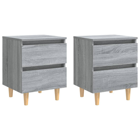 Bed Cabinet | Set of 2 | Grey sonoma