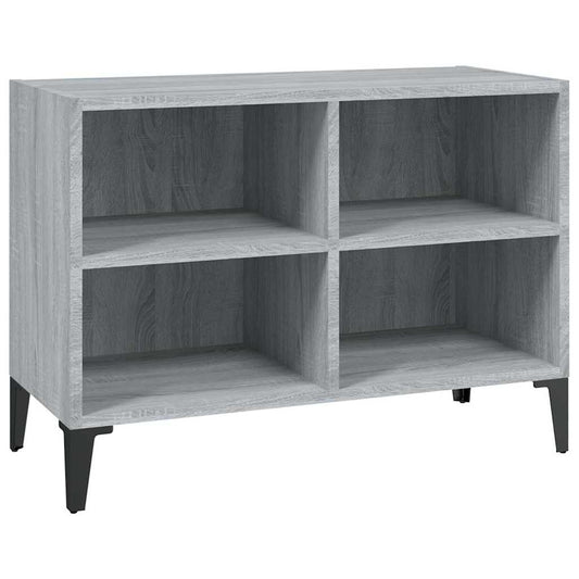 TV Cabinet with Metal Legs Grey Sonoma 69.5x30x50 cm