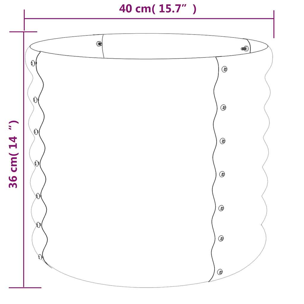Garden Planter | Green | Powder-coated steel | Medium | Durable