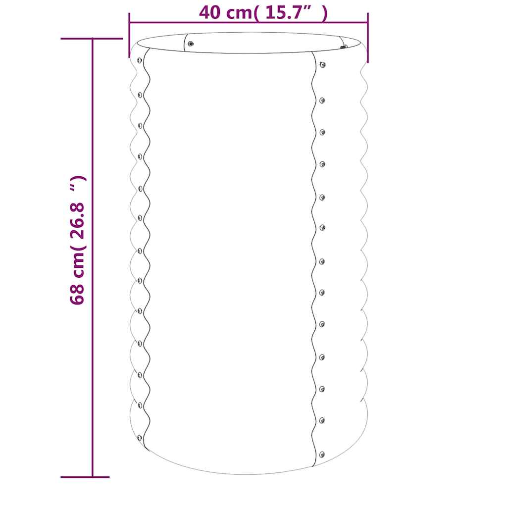 Garden Planter | Anthracite | Powder-coated steel | Medium | Durable