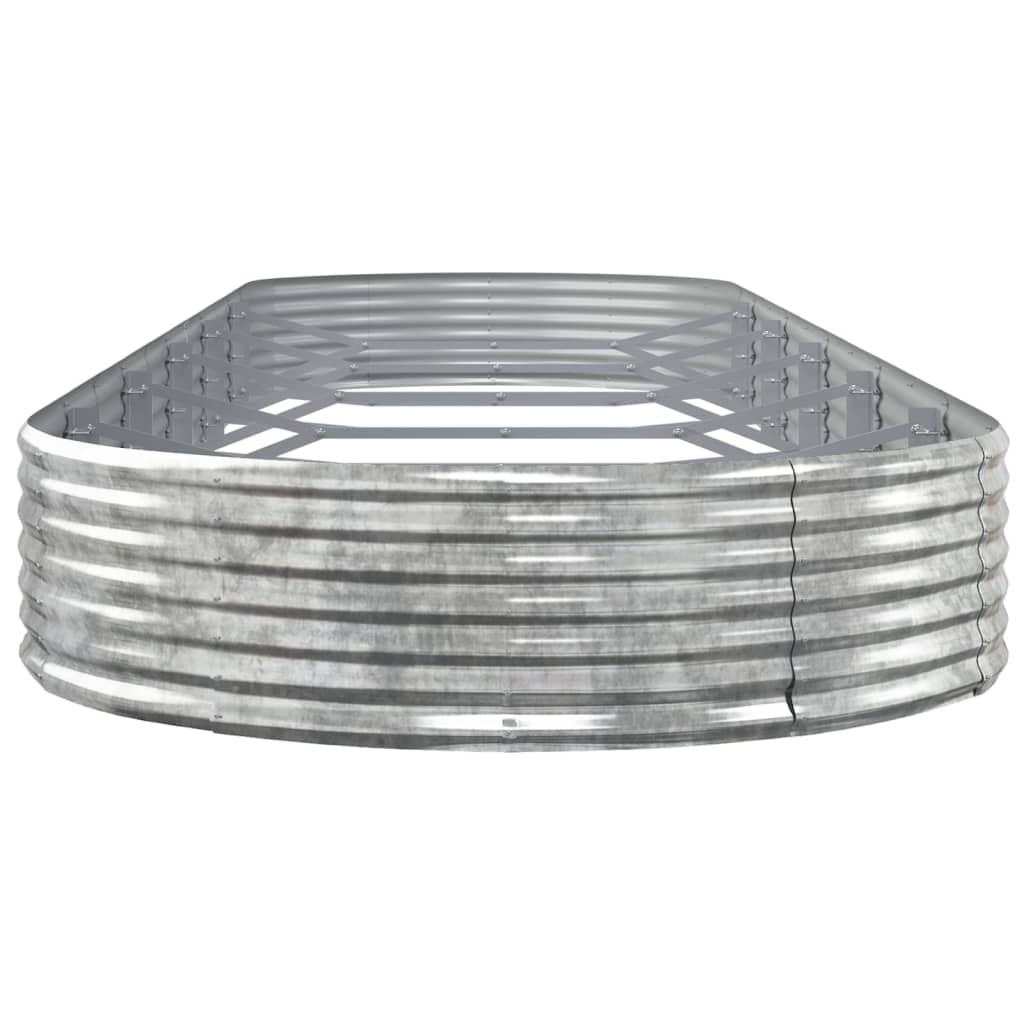 Garden Raised Bed | Silver | Powder-coated steel | Large