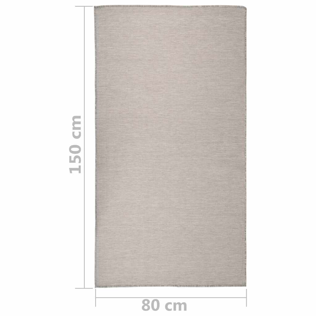 Outdoor Flatweave Rug 80x150 cm Light Grey