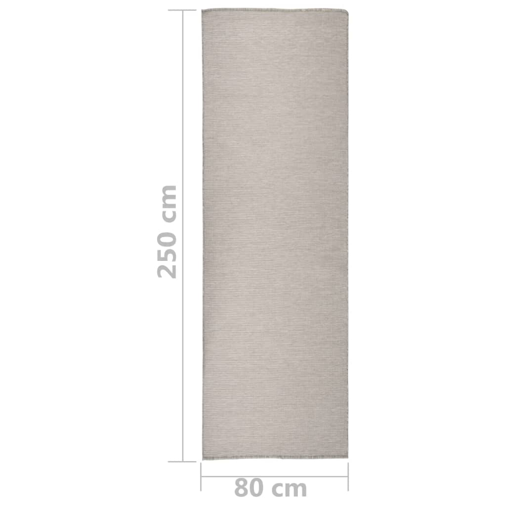 Outdoor Flatweave Rug 80x250 cm Light Grey