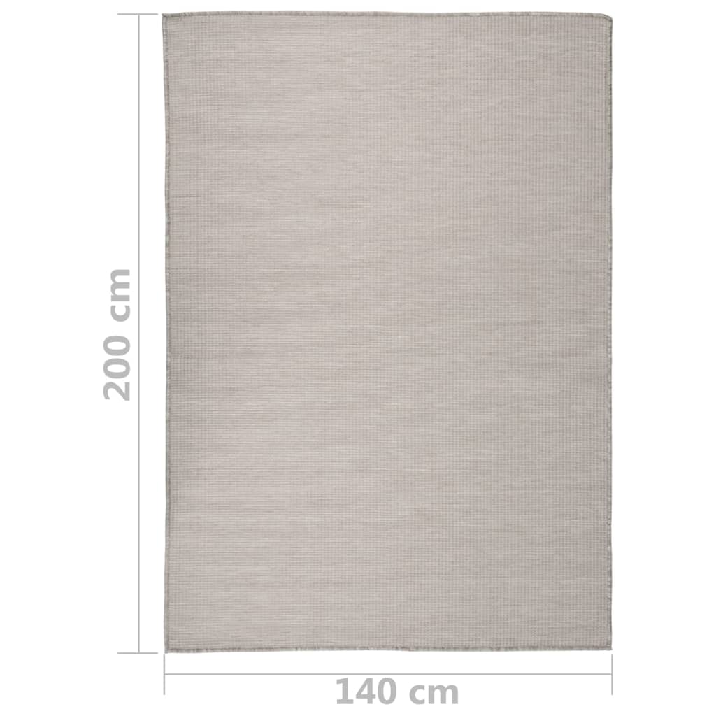 Outdoor Flatweave Rug 140x200 cm Light Grey