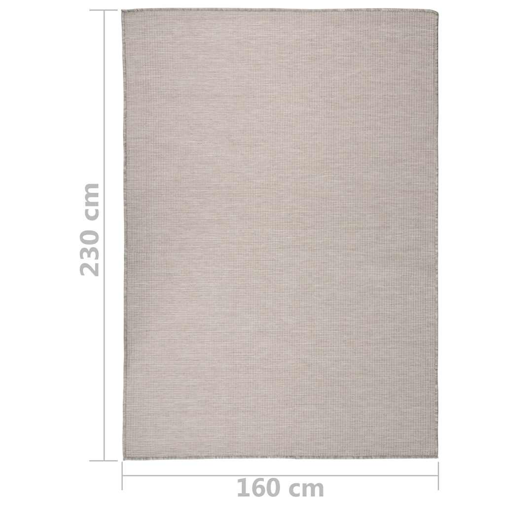 Outdoor Flatweave Rug 160x230 cm Light Grey