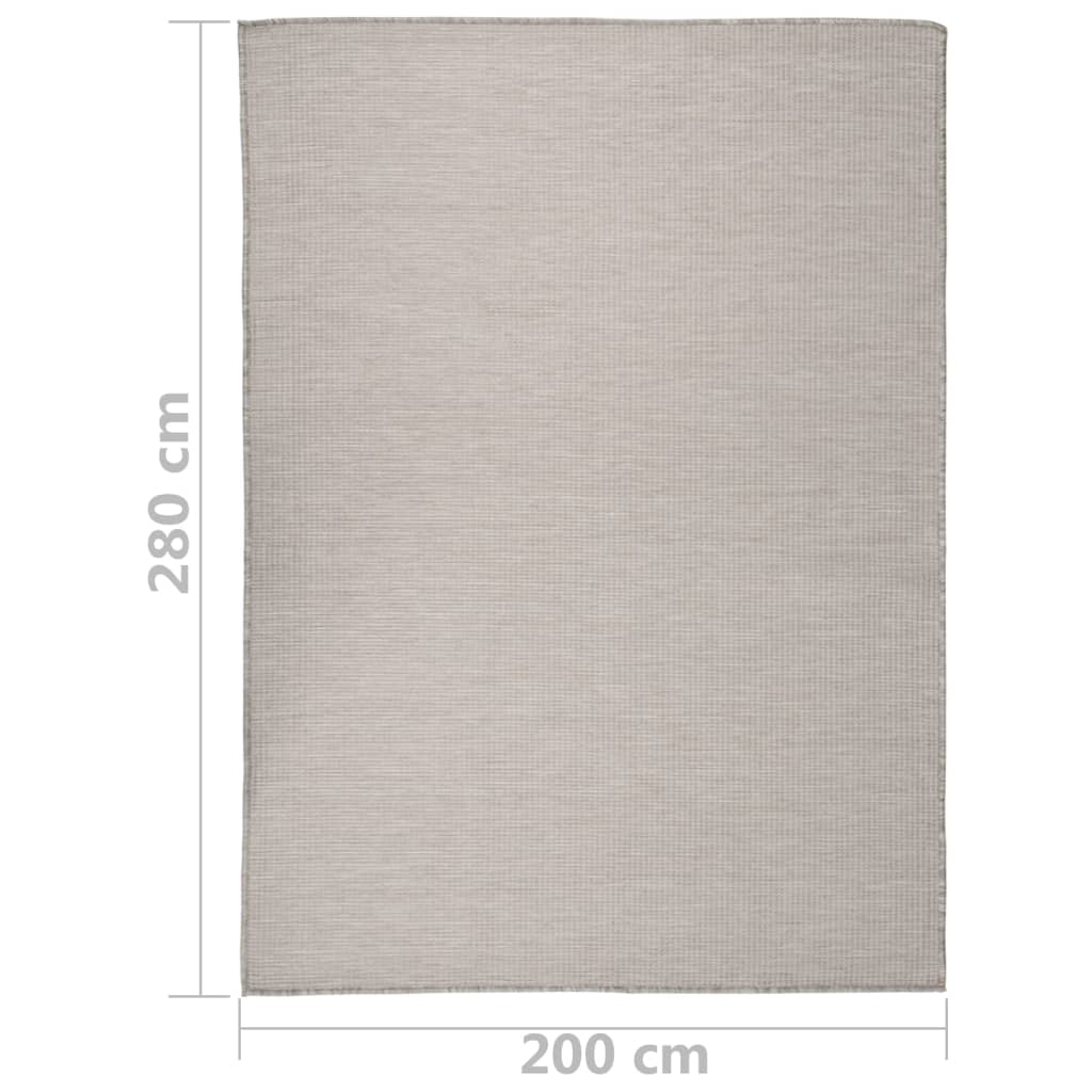 Outdoor Flatweave Rug 200x280 cm Light Grey