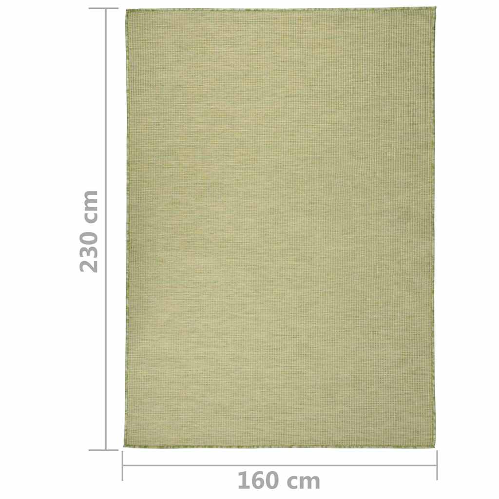 Outdoor Flatweave Rug 160x230 cm Green