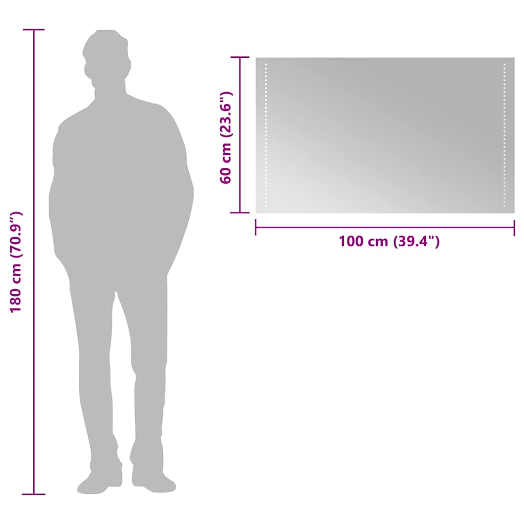 LED Bathroom Mirror 100x60 cm