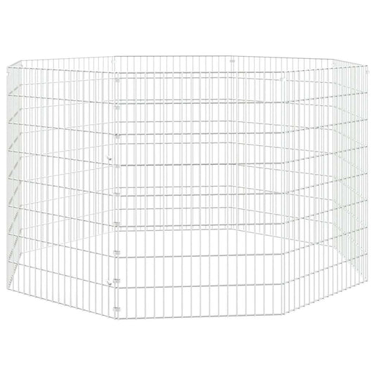 Free Range Animal Enclosure 8-Panel 54x80 cm Galvanised Iron