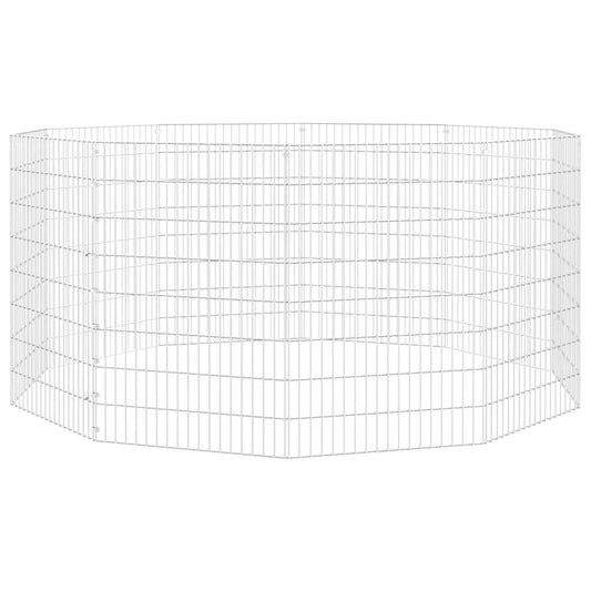 Free Range Animal Enclosure 10-Panel 54x80 cm Galvanised Iron