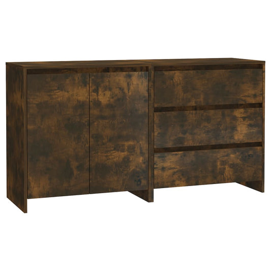 Sideboard | Set of 2 | Smoked oak | Engineered wood | 70 x 41 x 75 cm