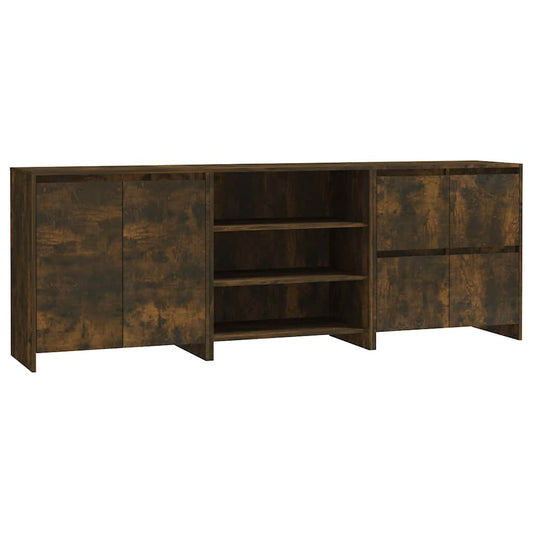 Sideboard | Set of 3 | Smoked Oak | Engineered Wood | Sideboard