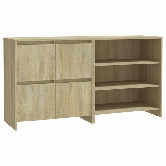 2 Piece Sideboard Sonoma Oak Engineered Wood