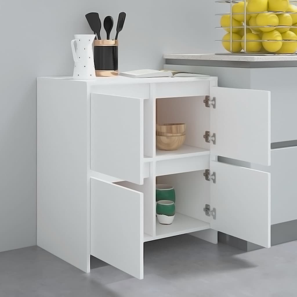Sideboards 2 pcs White 70x41x75 cm Engineered Wood