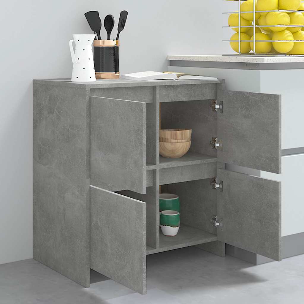 Sideboards 2 pcs Concrete Grey 70x41x75 cm Engineered Wood