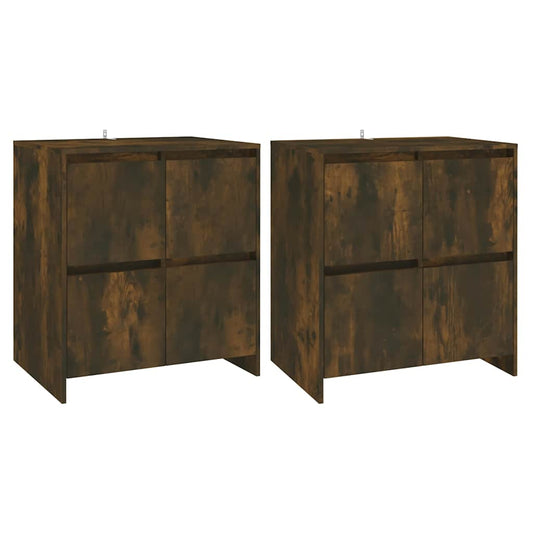 Sideboard | Smoked Oak | Engineered Wood | 70x41x75 cm | Sideboard