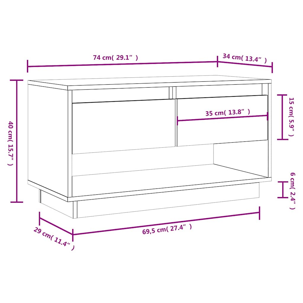 Tv Stand | Honey brown | Solid pine wood | Medium | Tv Stand