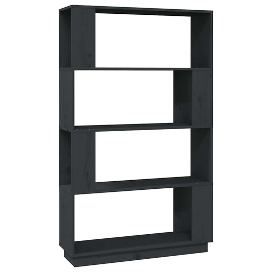 Book Cabinet | Grey | Solid Pine Wood | Medium | Book Cabinet