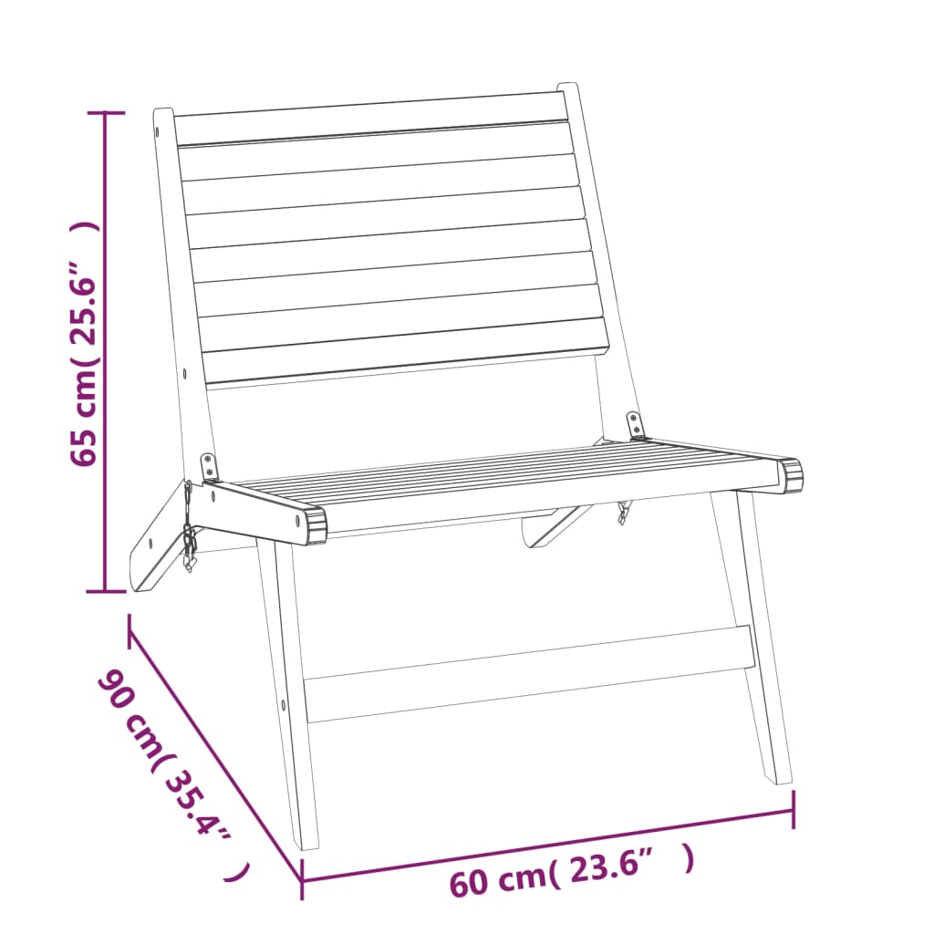 Folding Chair Solid Wood Teak