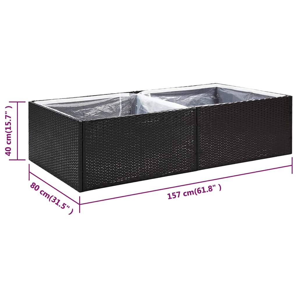 Garden Planter | Black, Clear