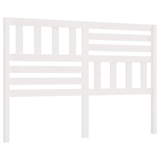 Bed Headboard White 146x4x100 cm Solid Wood Pine