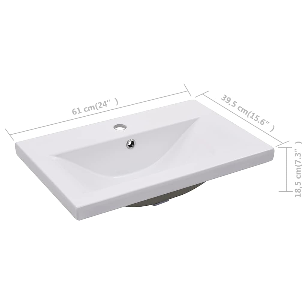 Sink Cabinet With Basin | White | Engineered wood | Compact | Storage