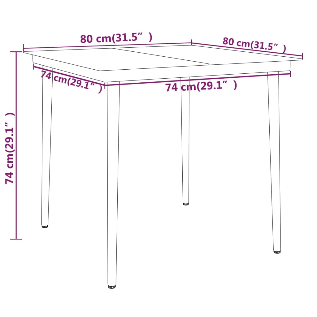 Garden Dining Set | Black