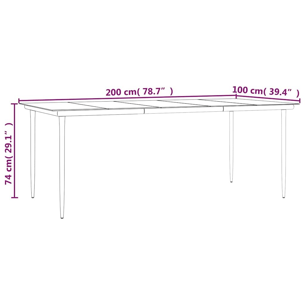 Garden Dining Set | Black