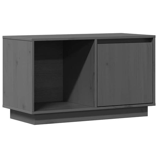 TV Cabinet | Grey | Solid Pine Wood | 74 cm | TV Cabinet | Rectangular