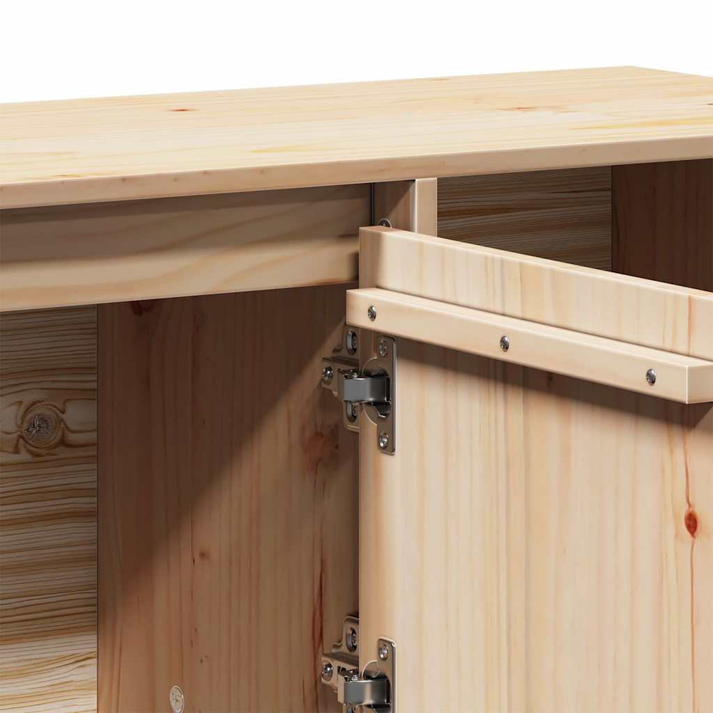 Sideboard | Natural Pine | Solid Pine Wood | 110.5 x 35 x 80 cm