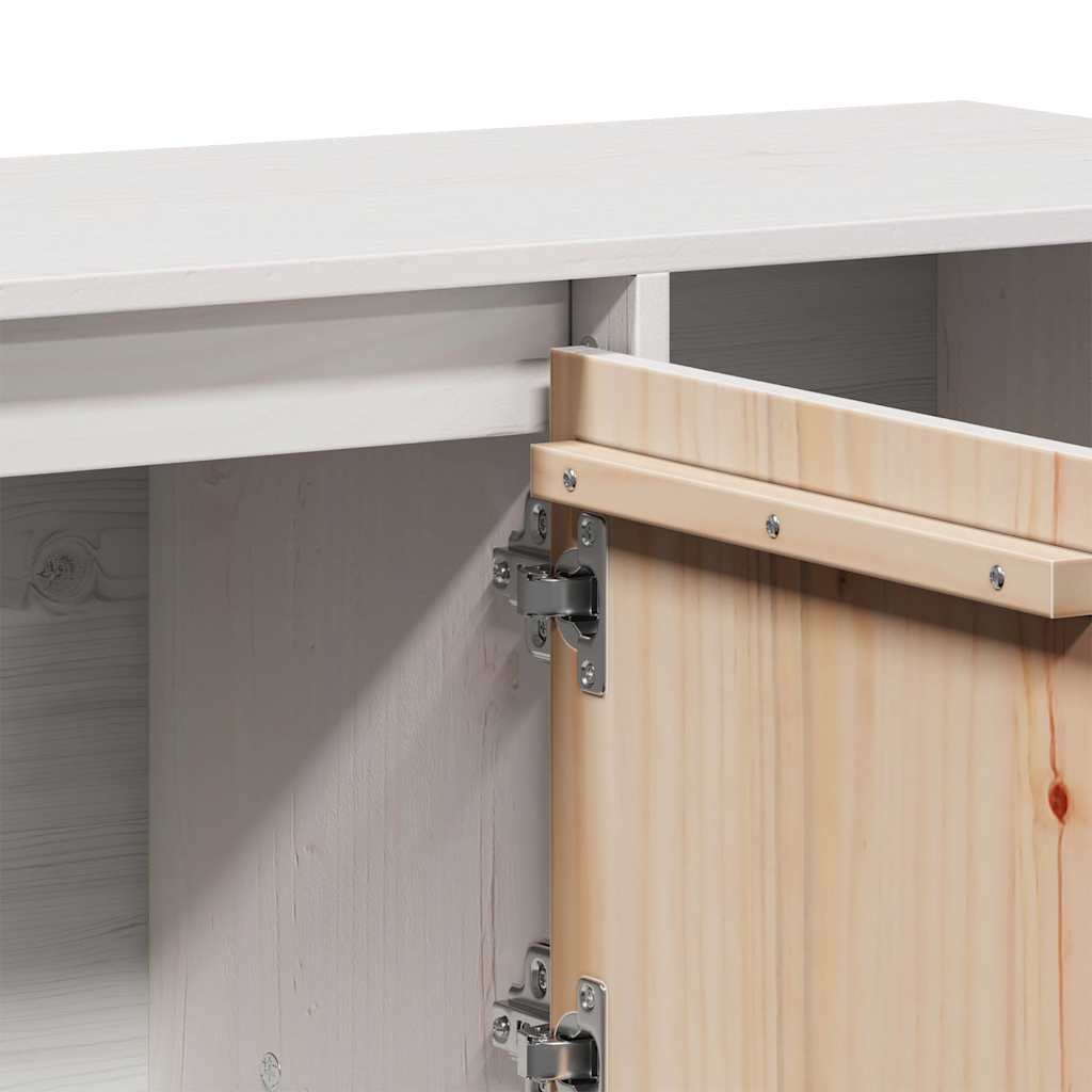Sideboard | White | Solid pine wood | Medium | Sideboard | Rectangular