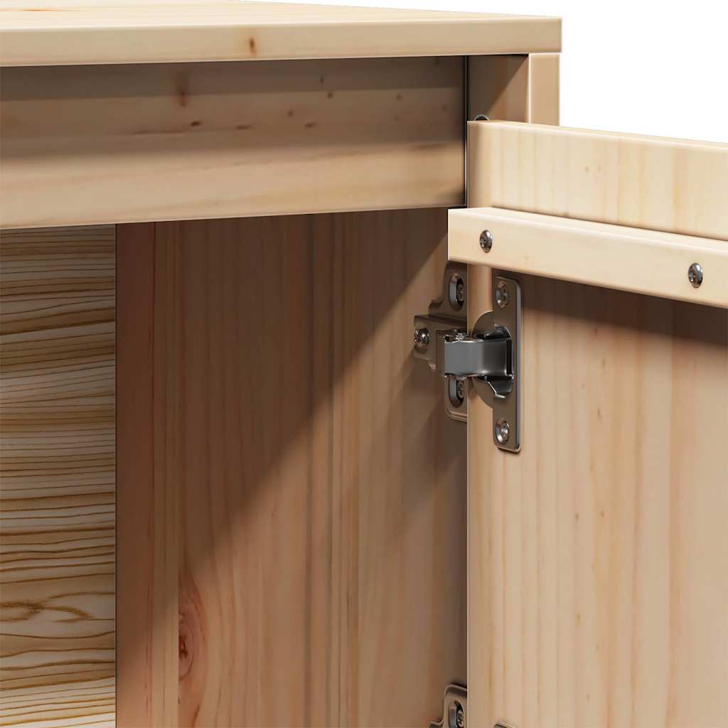 Highboard | Natural Pine | Solid Pine Wood | 74x35x117 cm | Highboard