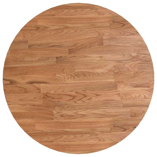 Round Table Top Light Brown Ø40x1.5 cm Treated Solid Wood Oak