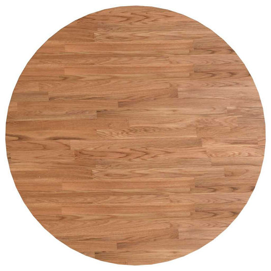 Round Table Top Light Brown Ø90x1.5 cm Treated Solid Wood Oak
