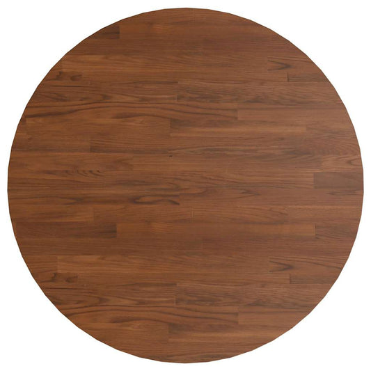 Round Table Top Dark Brown Ø80x1.5 cm Treated Solid Wood Oak