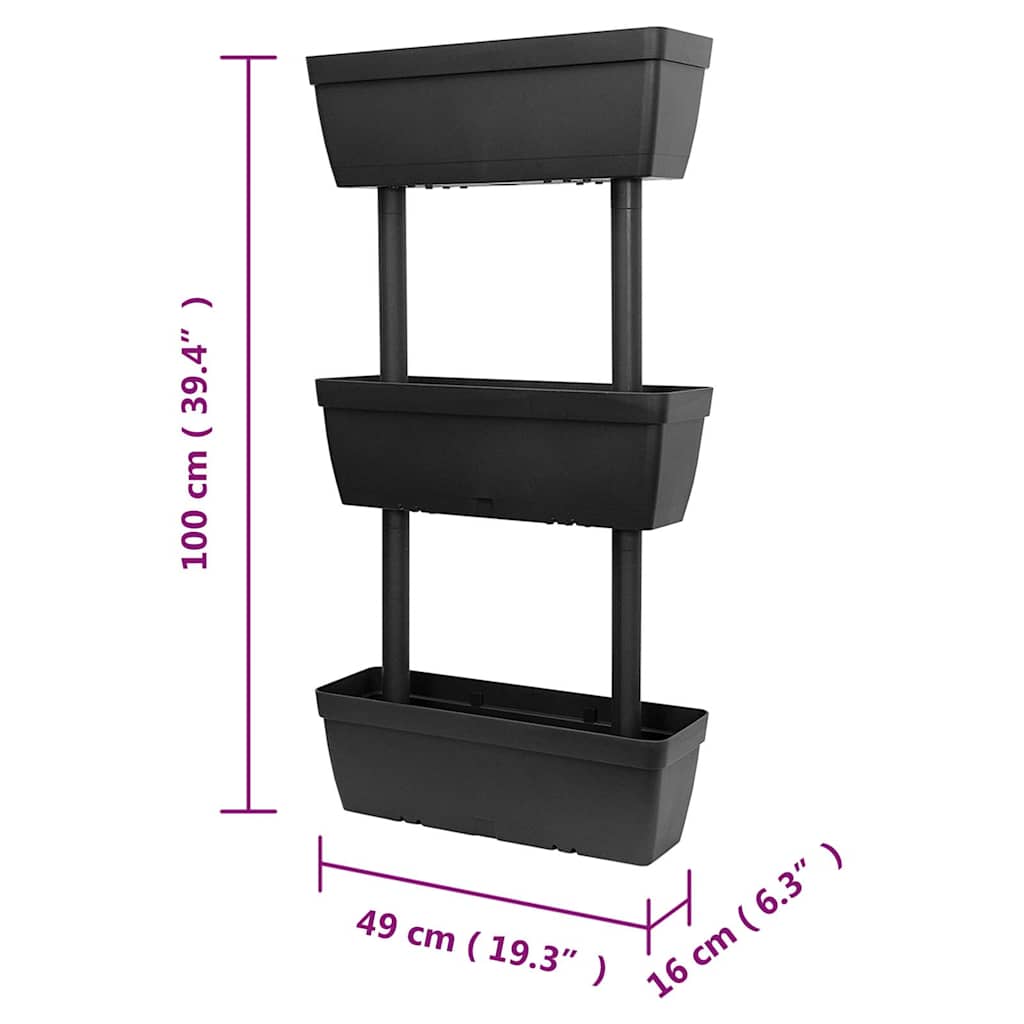 Garden Planter 6 pcs 100 cm Anthracite
