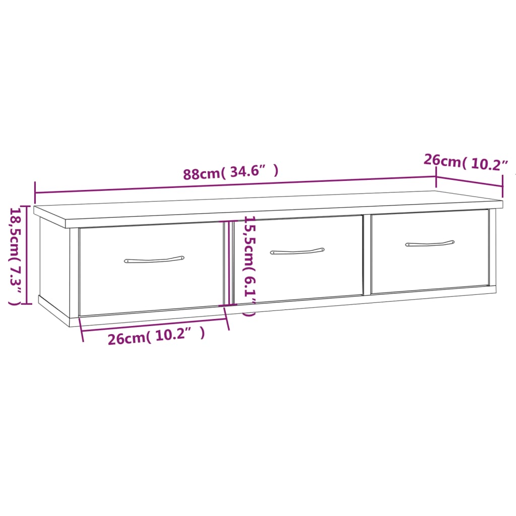 Wall Cabinet | Grey sonoma | Engineered wood | Medium | Wall Cabinet