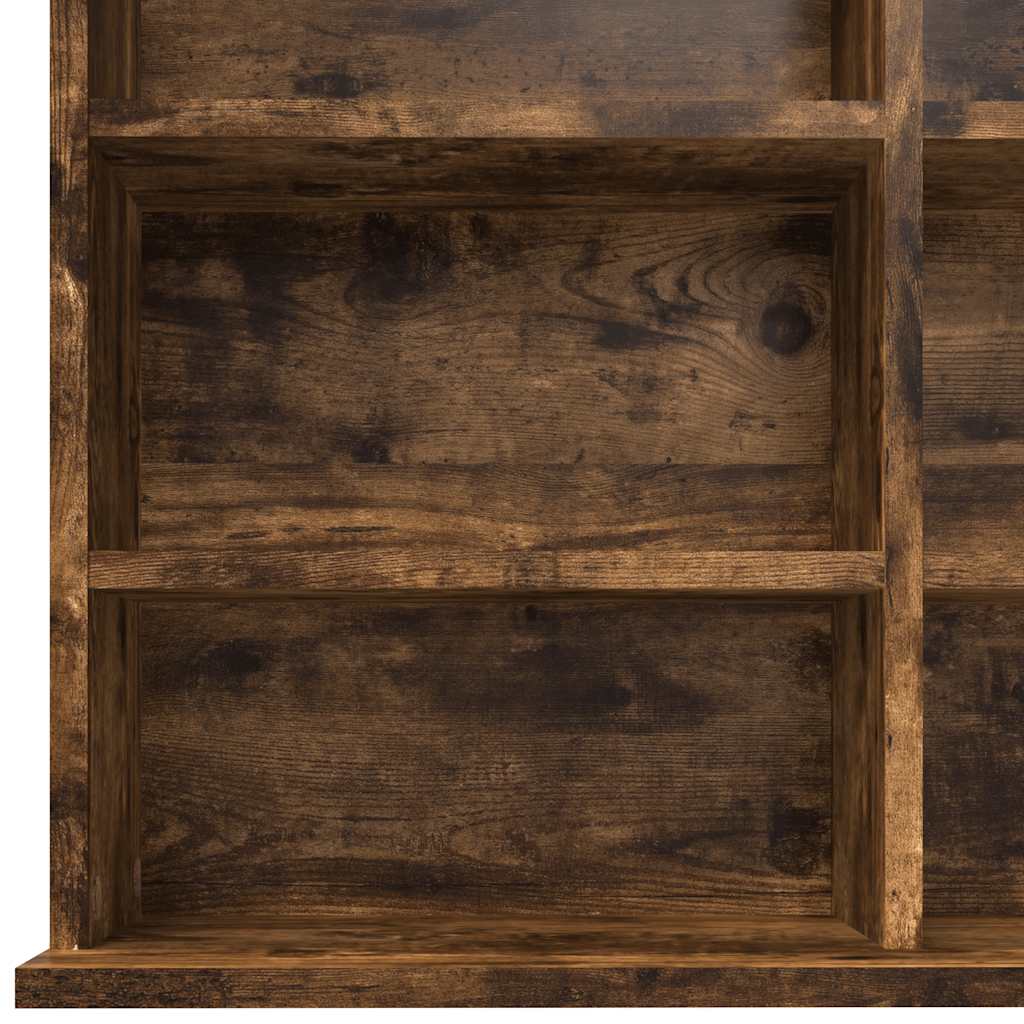 CD Cabinet Smoked Oak 102x23x177,5 cm Engineered Wood